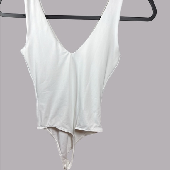 NWT Anthropologie Second Skin by RD Style V-Neck Bodysuit White XS - Picture 4 of 12